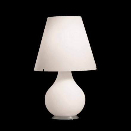 Selene lámpara siempre tabla en blanco vidrio soplado Ø34 H 55cm viadurini