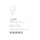 Selene siempre lumetto Ø24 H41cm, vidrio soplado hecho en Italia viadurini