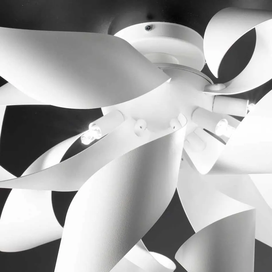 Selene jengibre techo de metal producido en Italia Ø50 H35cm viadurini