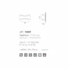 Selene jónica apliques de acero y vidrio 32x10 H16cm hacen en Italia viadurini