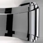 lámpara Selene Ionic pared hecha en Italia, 30x10 H16cm, vidrio y acero viadurini