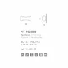 lámpara Selene Ionic pared hecha en Italia, 30x10 H16cm, vidrio y acero viadurini