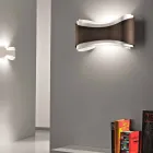 lámpara de pared Selene Ionic hecho en Italia, 40x12H20cm, acero y vidrio viadurini