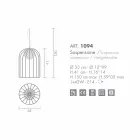 Lámpara de techo Selene Kluvì soplado Ø33 H 41/150 vidrio cm viadurini