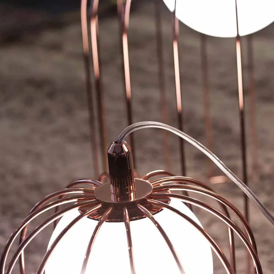 Selene Kluvì lumetto soplado de vidrio y metal Ø19 H 27cm viadurini