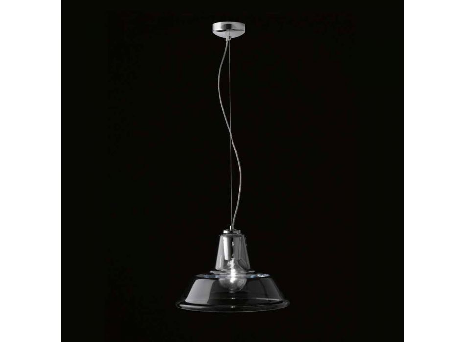 lámpara de suspensión Selene Lampara soplado Ø37 H 24/140 vidrio cm viadurini
