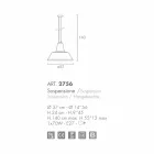 lámpara de suspensión Selene Lampara soplado Ø37 H 24/140 vidrio cm viadurini