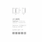 Selene Papiro apliques de raso 34x14 cristal H25cm Made in Italy viadurini