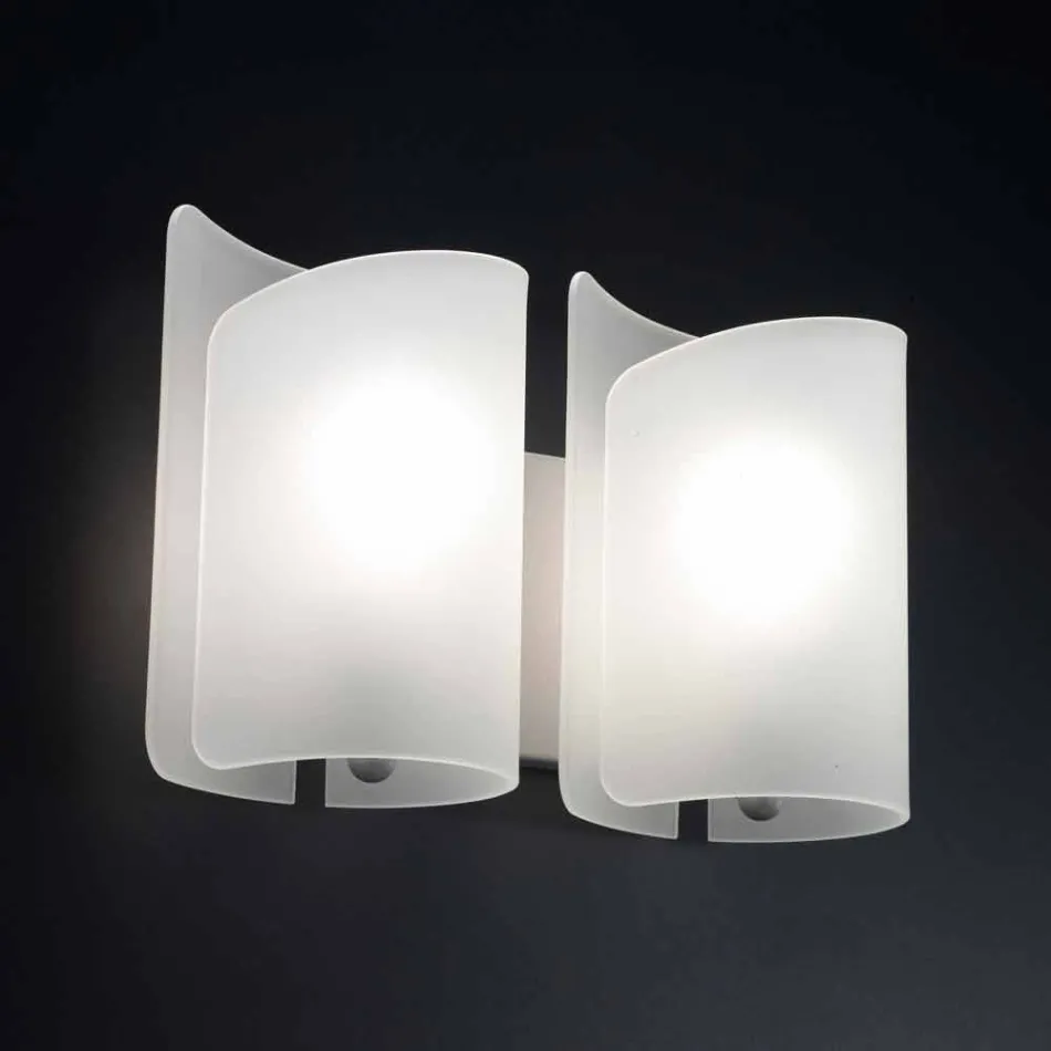 Selene Papiro apliques de raso 34x14 cristal H25cm Made in Italy viadurini