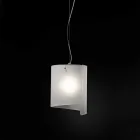 Selene Papiro moderna lámpara colgante de cristal Ø26 H 125cm viadurini