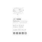 de acero del techo Selene Vultur hecho en Italia O47 H 25cm viadurini