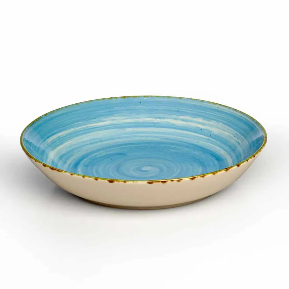 Servicio 12 Placas Rectangulares y Redondas de Diseño Moderno en Gres - Simba viadurini