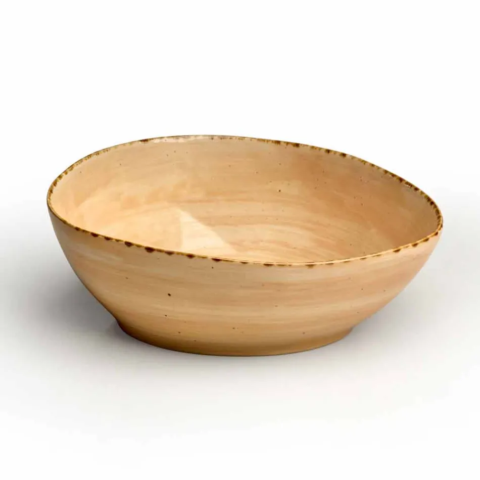 Servicio 12 Placas Rectangulares y Redondas de Diseño Moderno en Gres - Simba viadurini