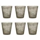 Conjunto de 6 vasos de vidrio soplado de colores con un diseño moderno - Pumba viadurini