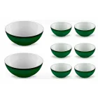 Servicio 6 Cuencos para Helados y 2 Cuencos en Porcelana Coloreada - Rurolo viadurini