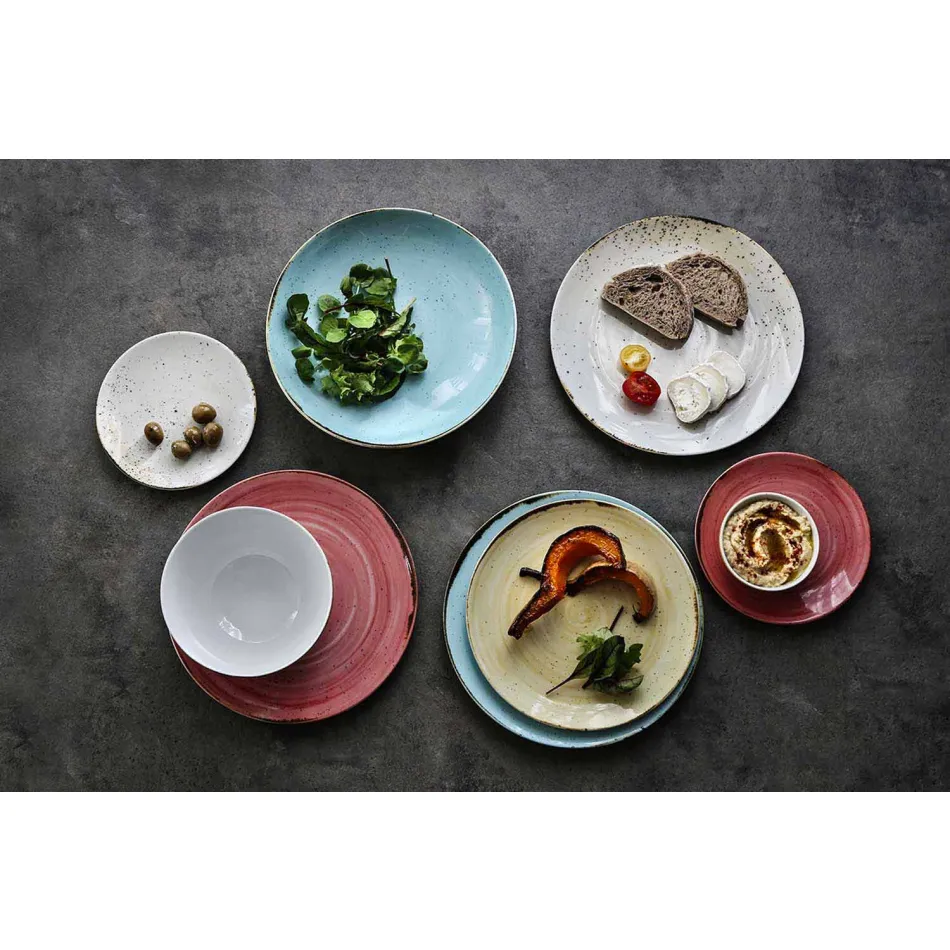 Servicio 6 Cuencos para Helados y 2 Cuencos en Porcelana Coloreada - Rurolo viadurini