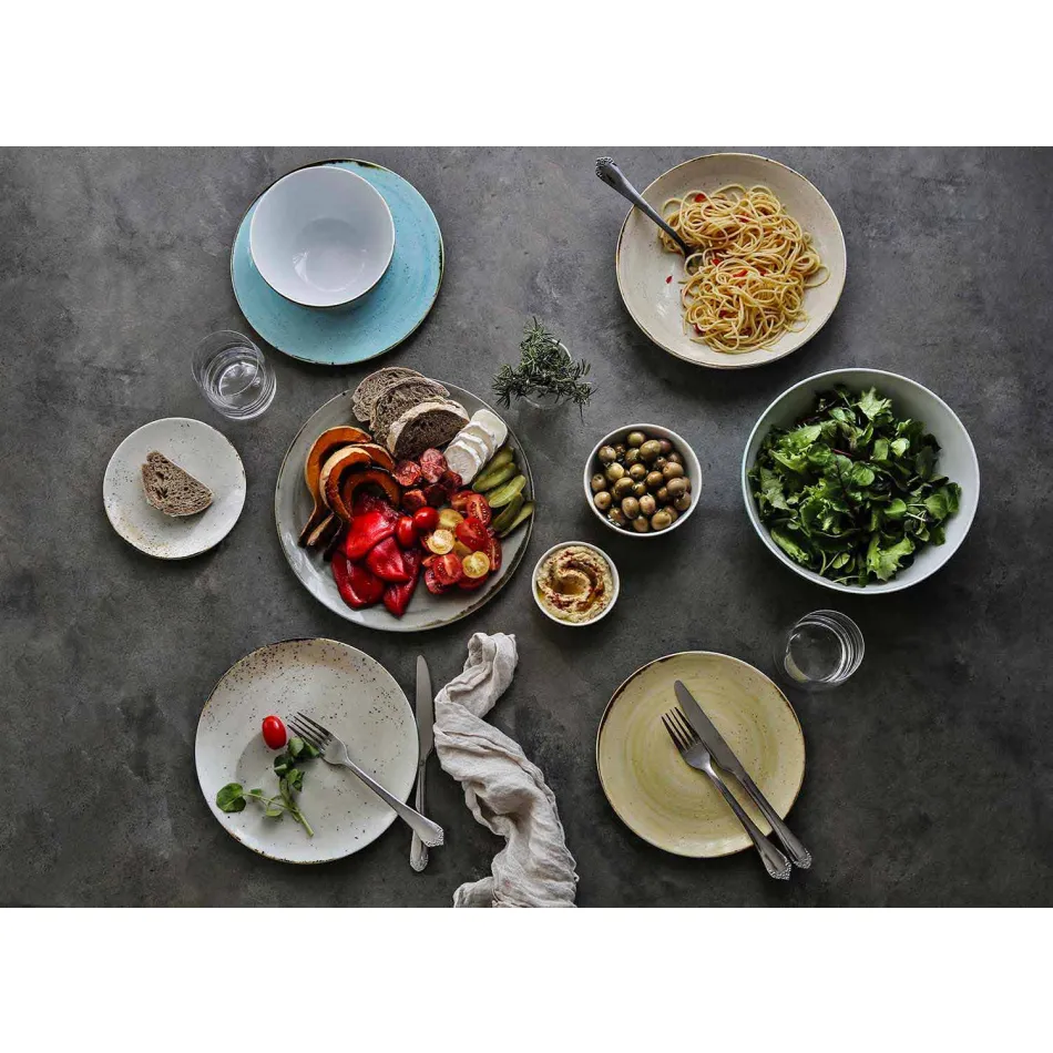 Servicio 6 Cuencos para Helados y 2 Cuencos en Porcelana Coloreada - Rurolo viadurini