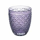 Servicio de vasos de agua coloreados y decorados 12 piezas de vidrio - rombo viadurini
