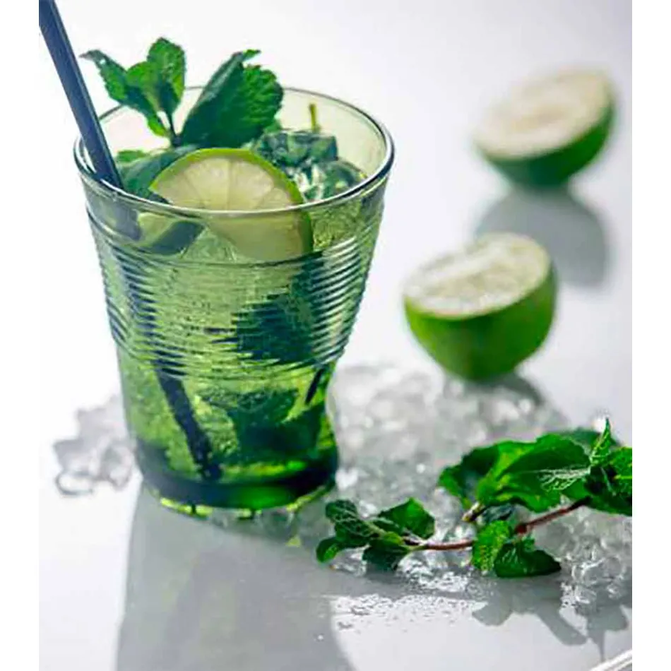 Set de 6 vasos de agua de vidrio coloreado Diseño particular - Sarabi viadurini