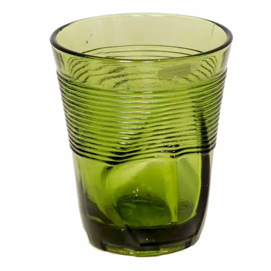 Set de 6 vasos de agua de vidrio coloreado Diseño particular - Sarabi viadurini