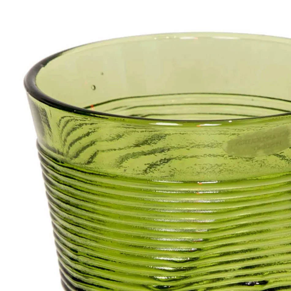 Set de 6 vasos de agua de vidrio coloreado Diseño particular - Sarabi viadurini