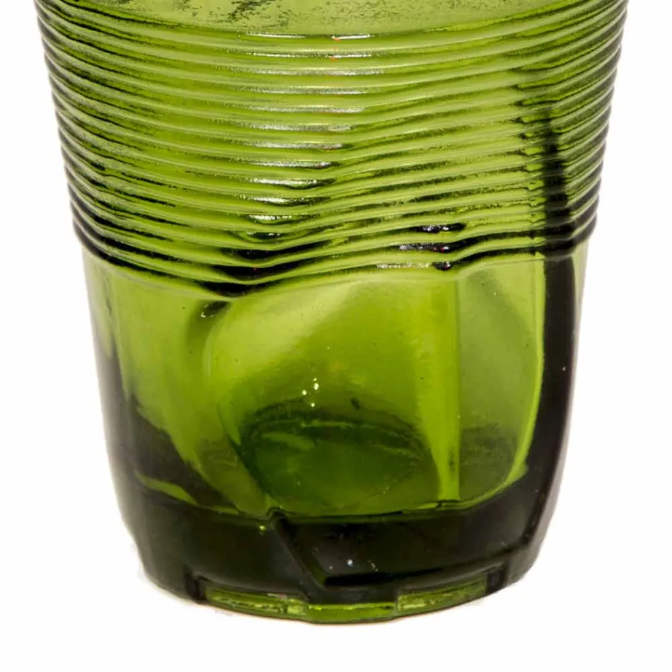 Set de 6 vasos de agua de vidrio coloreado Diseño particular - Sarabi viadurini