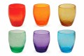 Servicio de vaso de agua en vidrio coloreado y moderno 12 piezas - Guerrero