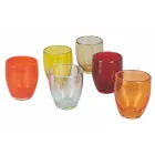 Vasos de agua de vidrio soplado de colores de 12 piezas - Guerrero viadurini