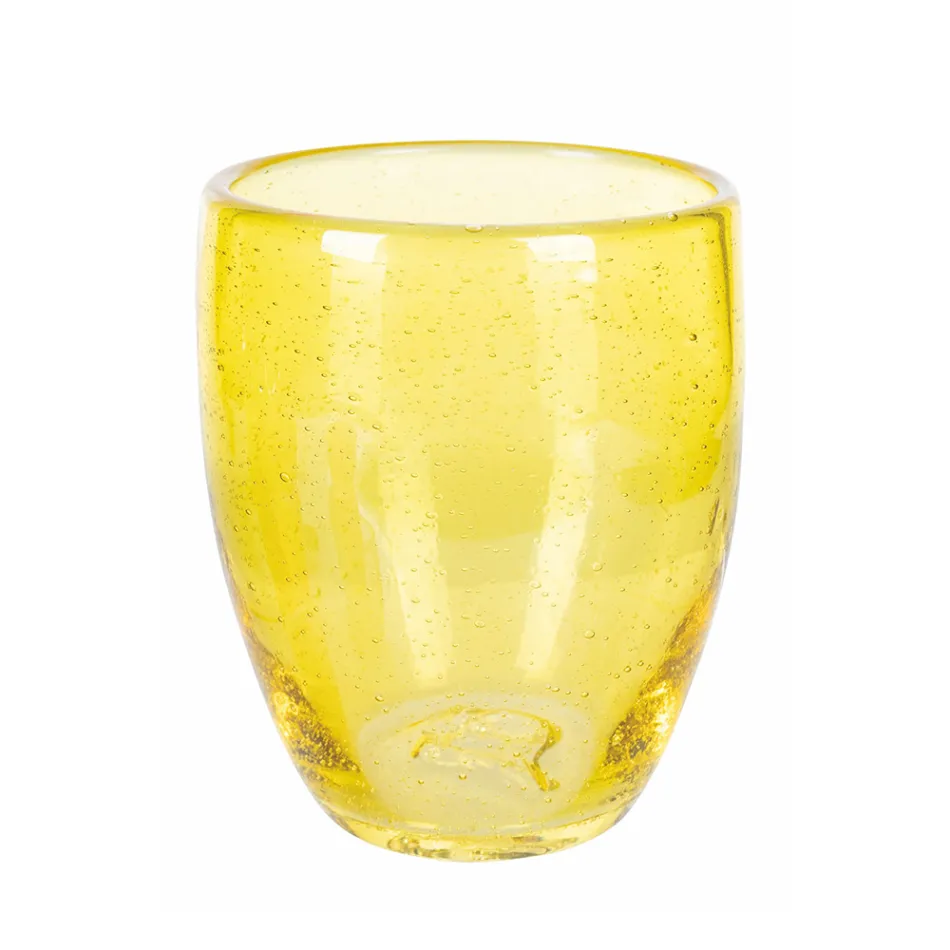 Vasos de agua de vidrio soplado de colores de 12 piezas - Guerrero viadurini