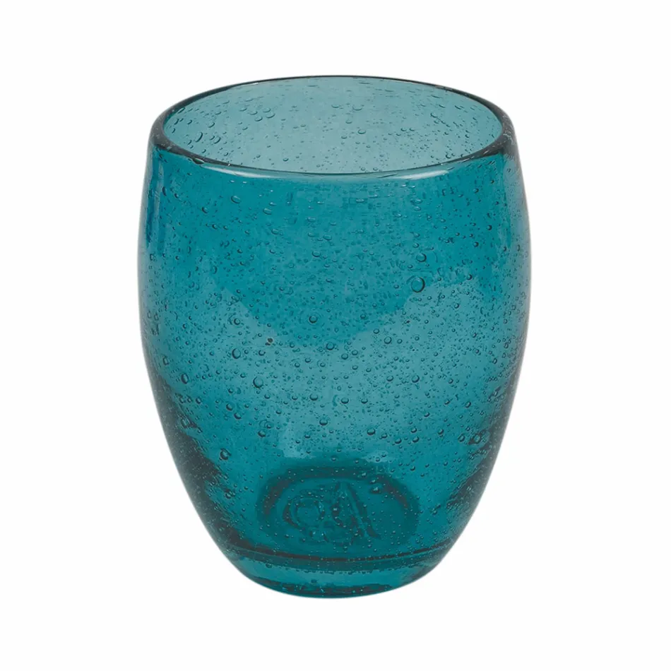Vasos de agua de vidrio soplado de colores de 12 piezas - Guerrero viadurini