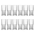 Servicio de Vasos Highball en Eco Crystal Audace Decoración 12 Piezas - Ritmo viadurini