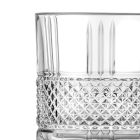 Juego de vasos de vaso bajo en cristal ecológico decorado, 12 piezas - Lively viadurini