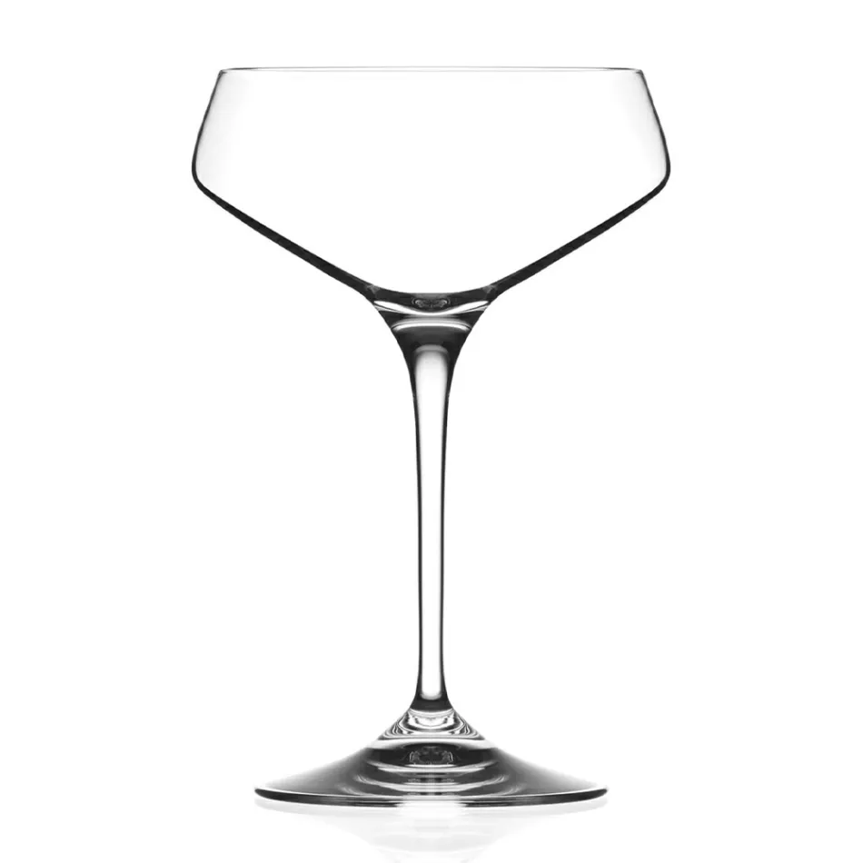 Juego de copas de champán de cristal ecológico italiano 12 piezas - Etera viadurini