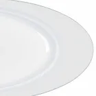 Moderno Porcelana Blanca Diseño Ovalado Porción Set 2 Piezas - Telescopio viadurini