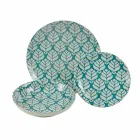 Servicio de mesa completo en porcelana de colores 18 piezas - Indonesia viadurini