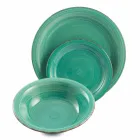 Vajilla con platos de colores 18 piezas en gres moderno - Abruzos viadurini