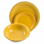 Vajilla con platos de colores 18 piezas en gres moderno - Abruzos viadurini