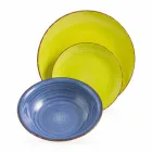 Vajilla con platos de colores 18 piezas en gres moderno - Abruzos viadurini