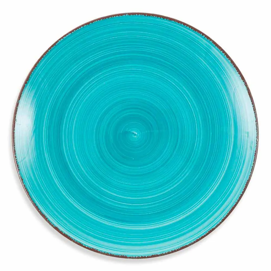 Vajilla con platos de colores 18 piezas en gres moderno - Abruzos viadurini