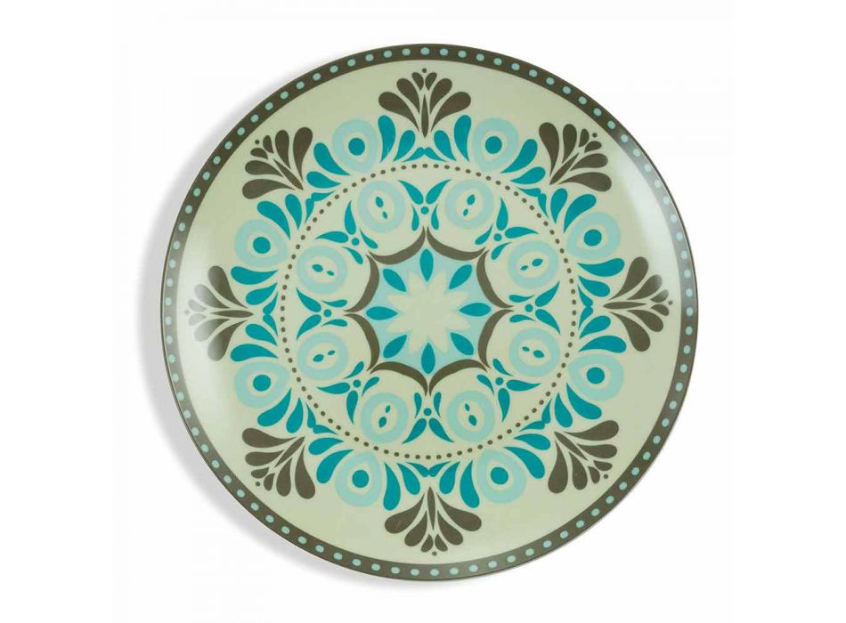 Vajilla de porcelana color azul, 18 piezas - Eivissa viadurini