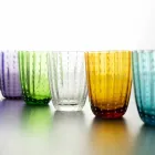 Conjunto de 6 vasos modernos de diseño de vidrio coloreado para agua - Botswana viadurini