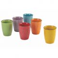 Servicio de vasos de agua altos en cerámica coloreada 12 piezas - Abruzzo
