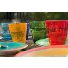 Juego de vasos de vidrio soplado de colores 12 piezas de agua - Abruzos viadurini