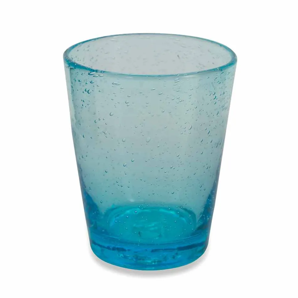 Set de 6 vasos de vidrio soplado de colores de Abruzzo - Agua viadurini