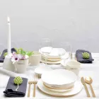 Servicio de vajilla de porcelana blanca de diseño de lujo de 24 piezas - Arciregale viadurini