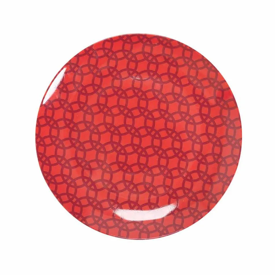 Servicio de vajilla de porcelana y gres de diseño coloreado de 18 piezas - Tropycale viadurini