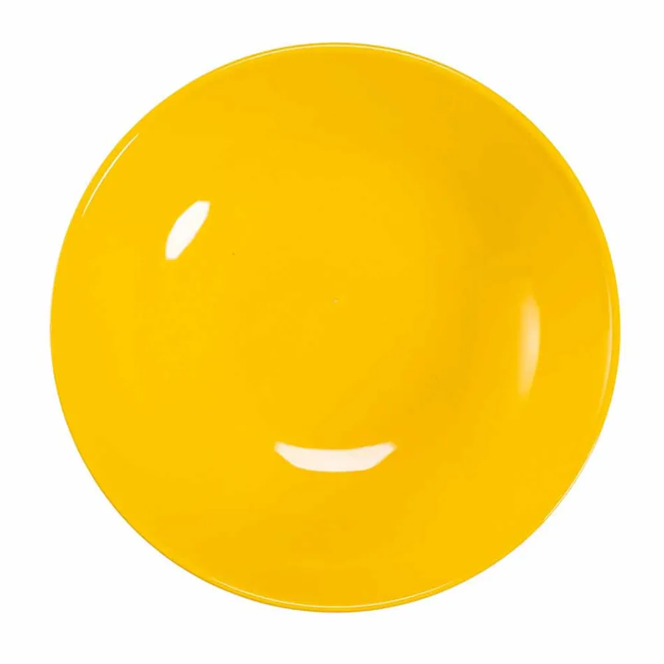 Servicio de vajilla de porcelana y gres de diseño coloreado de 18 piezas - Tropycale viadurini