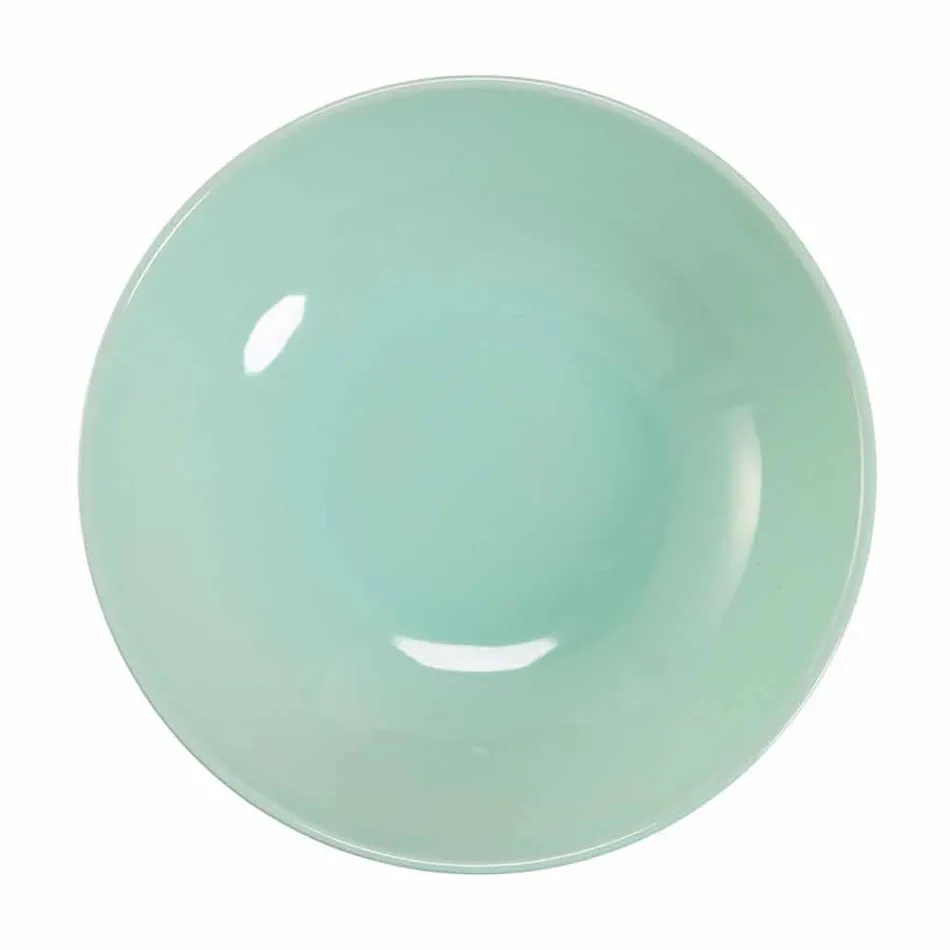 Servicio de vajilla de porcelana y gres de diseño coloreado de 18 piezas - Tropycale viadurini