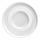 Plato llano de porcelana de diseño moderno blanco, 24 piezas - Ártico viadurini