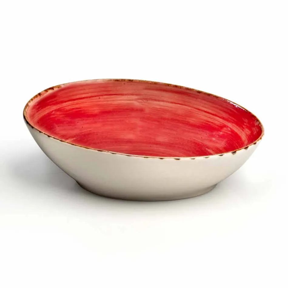 Conjunto de 16 platos de diseño moderno en elegante gres de colores - Simba viadurini